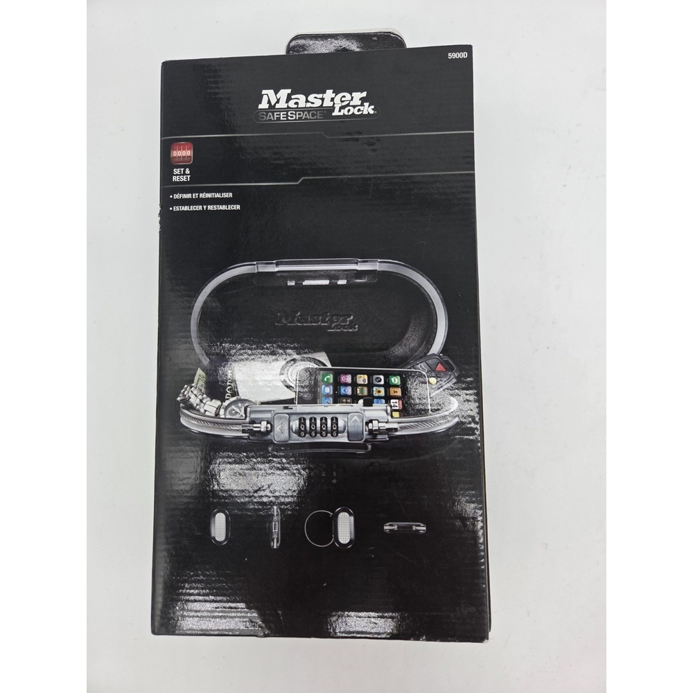 Portable Safe Lock Box Travel Wide Secure Cash Cable Waterproof Shock Absorbing
